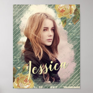 Romantische Tochter oder Freundin Vintage-Rosen-Fo Poster