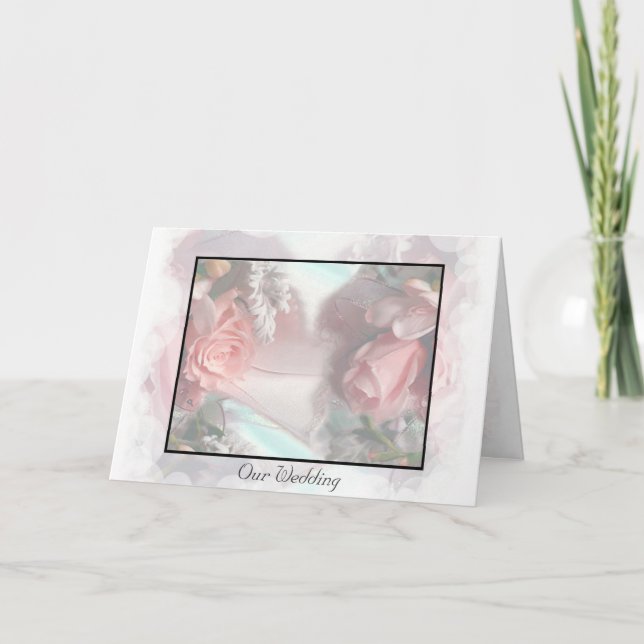 Romantische Traumhochzeit Einladungskarte (Vorderseite)