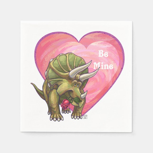 Romantische Triceratops sind meine Serviette (Vorderseite)