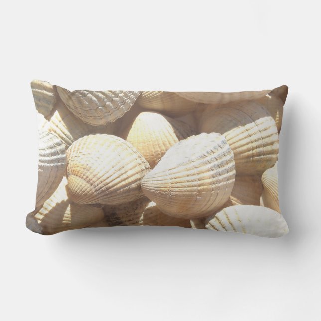 Romantische Tropical Beach Exotic Summer Muscheln Lendenkissen (Vorderseite)