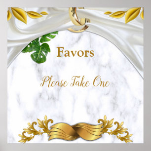 Romantische tropische Gastgeschenke Hochzeiten Poster