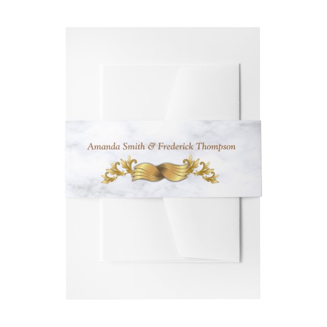 Romantische Tropische Hochzeitband Einladungsbanderole (Vorderseite Beispiel)