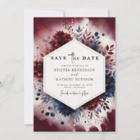 Romantische Typografie Burgundy Wedding