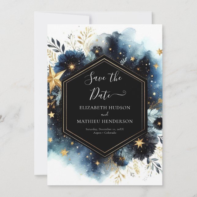 Romantische Typografie - Hochzeit Save The Date (Vorderseite)