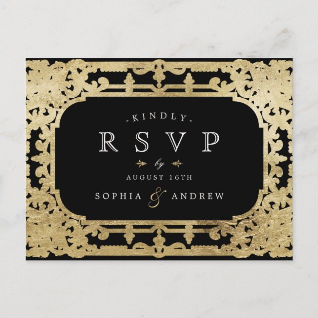 Romantische UAWG für romantische Hochzeiten Einladungspostkarte (Vorderseite)