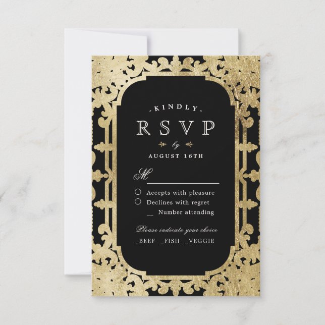 Romantische UAWG für romantische Hochzeiten RSVP Karte (Vorderseite)