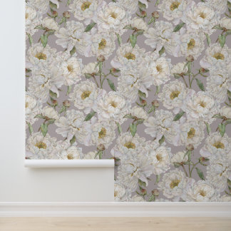 Romantische und elegante Wasserfarben Blumengestel Tapete