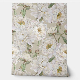 Romantische und elegante Wasserfarben Blumengestel Tapete