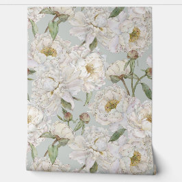 Romantische und elegante Wasserfarben Blumengestel Tapete