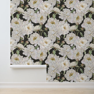 Romantische und elegante Wasserfarben Blumengestel Tapete