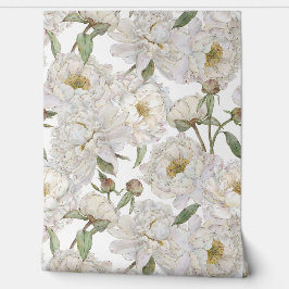 Romantische und elegante Wasserfarben Blumengestel Tapete