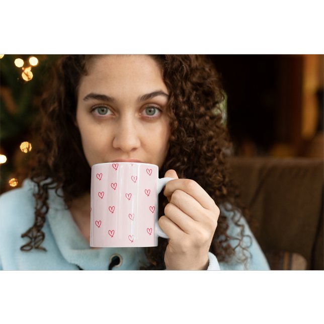 Romantische und minimalistische Niedliche rosa Her Kaffeetasse (Von Creator hochgeladen)