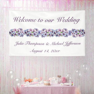 Romantische und poetische Pasta Lilac Wasserfarbe Banner