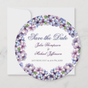 Romantische und poetische Pasta Lilac Wasserfarbe Save The Date