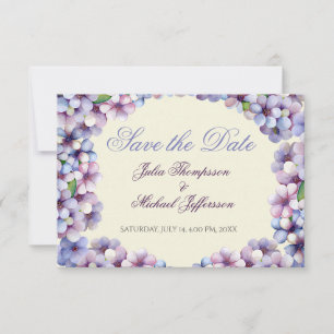 Romantische und poetische Pasta Lilac Wasserfarbe Save The Date