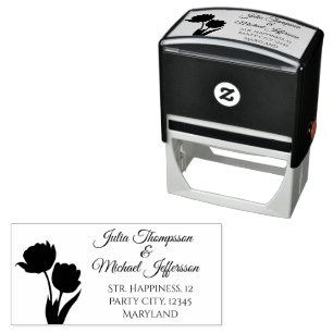 Romantische und poetische Pasta Tulips Wasserfarbe Permastempel