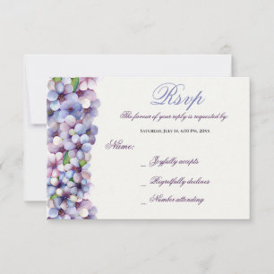 Romantische und poetische Pastelle Lilac Watercolo RSVP Karte