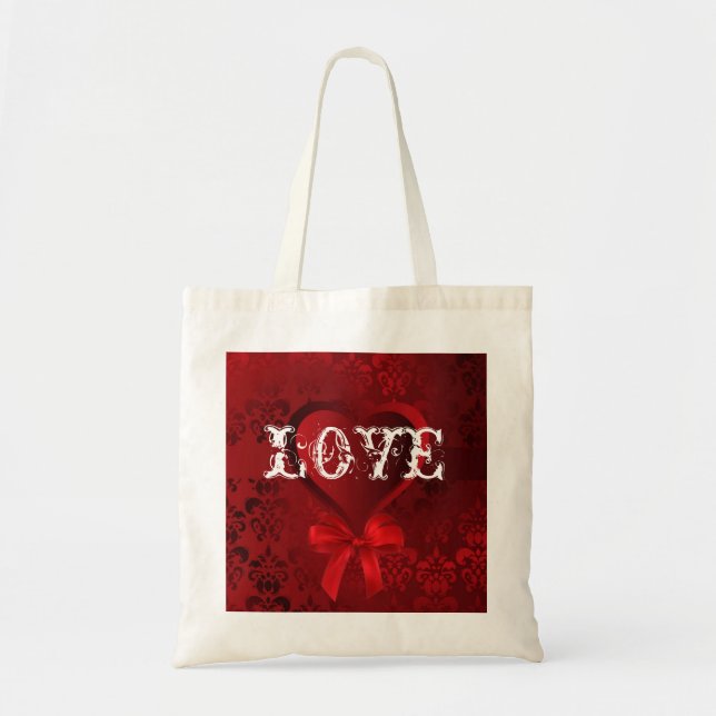 Romantische Valentine Liebe Herz Tragetasche (Vorne)