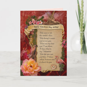 Romantische Valentine's (anpassbar) Feiertagskarte
