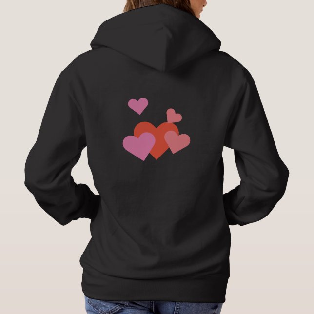 Romantische Valentinische Liebe Herzenslust Hoodie (Rückseite)