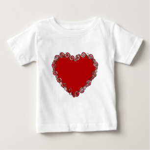 Romantische Valentinische Liebe Rotes Herz Baby T-shirt