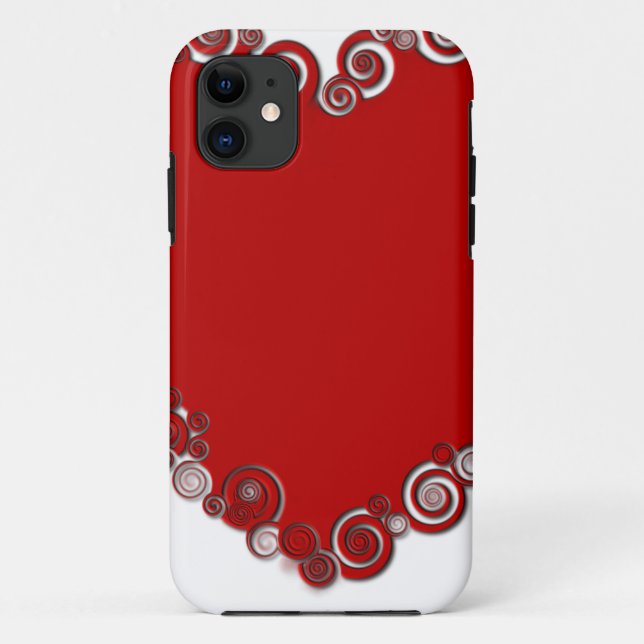 Romantische Valentinische Liebe Rotes Herz Case-Mate iPhone Hülle (Rückseite)