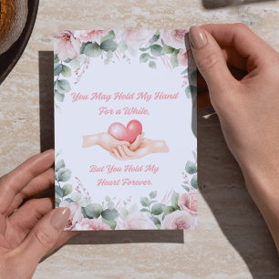 Romantische valentinische Zitate, florenfarbenes A Feiertagskarte