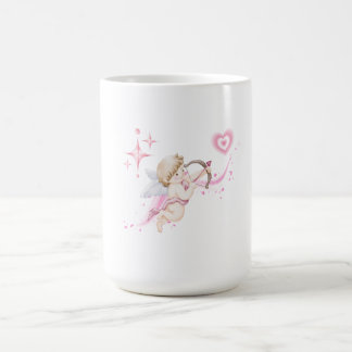 Romantische Valentins-Kunst mit rosa Herz-Glanz Kaffeetasse