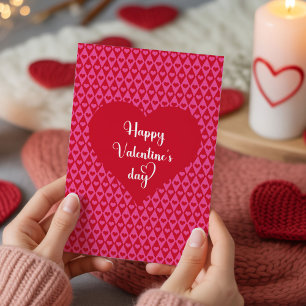 Romantische Valentinskarte mit roten Herzen für de Feiertagskarte