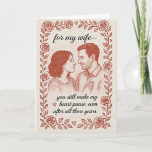 Romantische Valentinskarten für meine Frau Karte