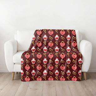 Romantische Valentinstag-Flanelldecke Fleecedecke
