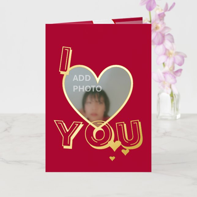 Romantische Valentinstag Foto Foil Card (Orchidee)