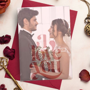 Romantische Valentinstag-Karte für Ihr Foto hinzuf Save The Date