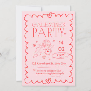 Romantische Valentinstag-Party Einladung