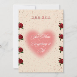 Romantische Valentinstag-Rosenkarte Einladung