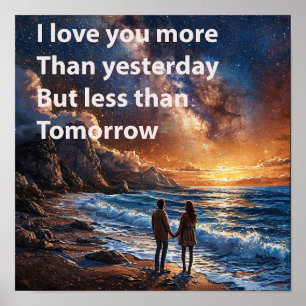 Romantische Valentinstag-Zitate Poster