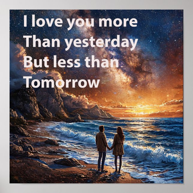 Romantische Valentinstag-Zitate Poster (Vorne)