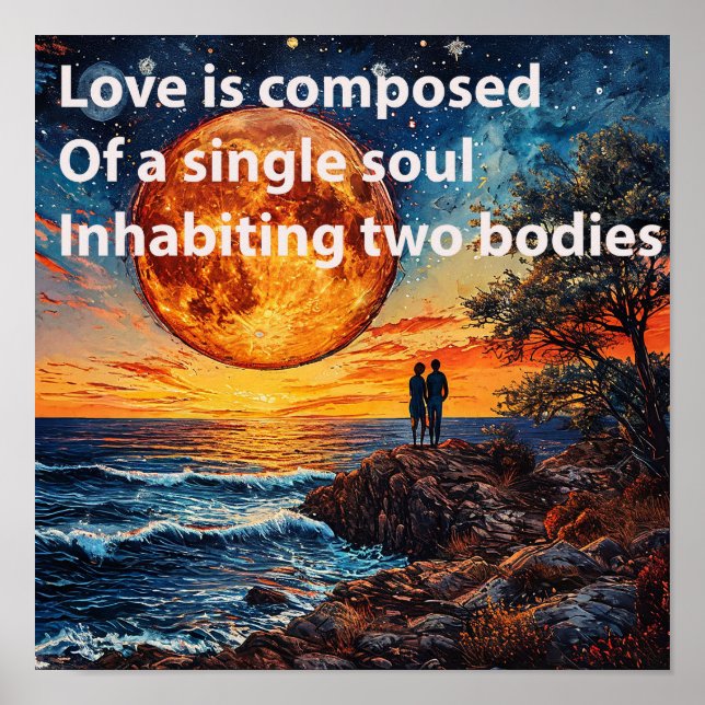 Romantische Valentinstag-Zitate Poster (Vorne)