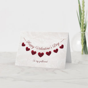 Romantische Valentinstagsgirlande Freundin Karte