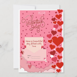 Romantische Valentinstagskarte  Feiertagskarte