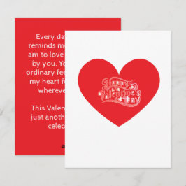 Romantische Valentinstagskarte Feiertagskarte