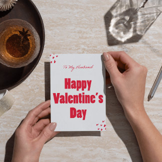 Romantische Valentinstagskarte für den Ehemann Feiertagskarte