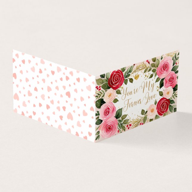 Romantische Valentintagskarte (Vorderseite)