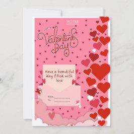 Romantische Valentintagskarte Feiertagskarte