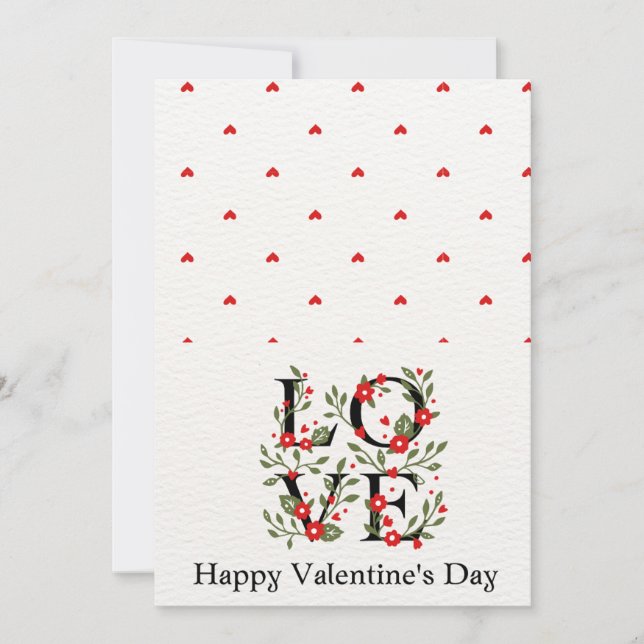 Romantische Valentintagskarte für Ihr Liebes Einladung (Vorderseite)