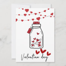 Romantische Valentintagskarte | Personalisierte Li