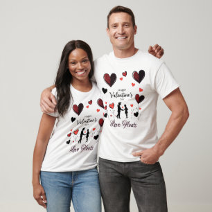 Romantische Valentintagskarte T-Shirt