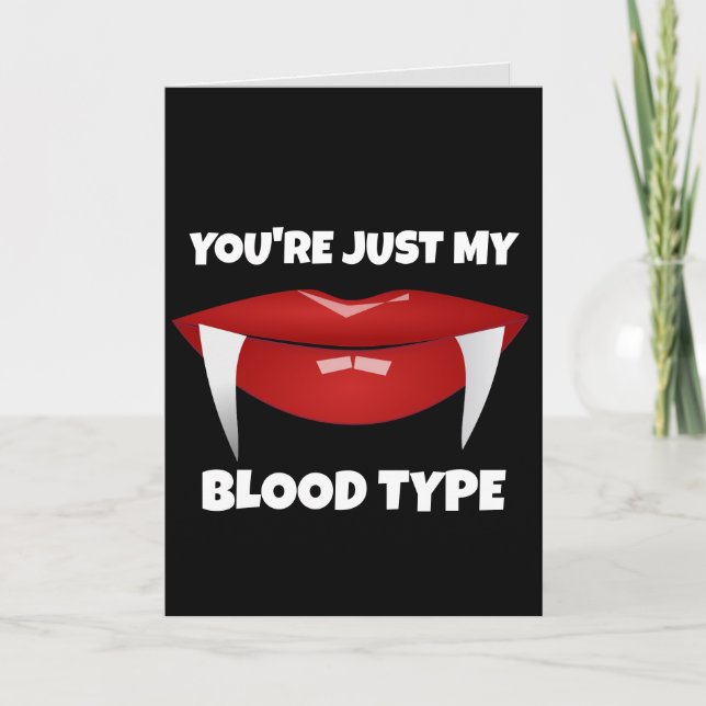 ROMANTISCHE VAMPIRESS FUNNY GREETCARD KARTE (Vorderseite)