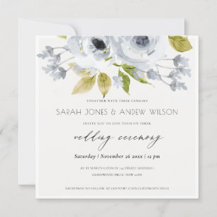 ROMANTISCHE VERLOBUNG AQUA BLAUE WASSERFARBE EINLADUNG