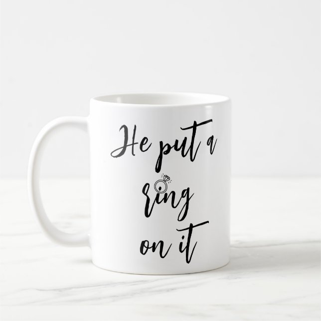 Romantische Verlobung Ring Kaffee Tasse (Links)